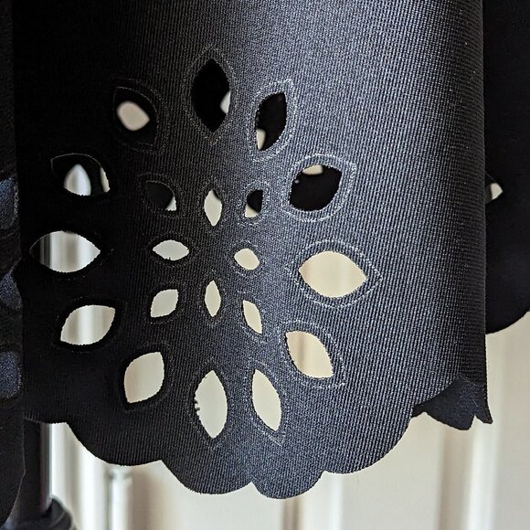 Mystic for Just Fab black v-neck dress with cut out trim - Picture 3 of 9